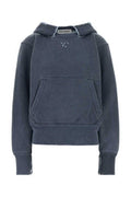 Women's Hoodie Sweatshirt Blue Cotton Sweater
