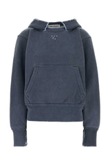 Women's Hoodie Sweatshirt Blue Cotton Sweater
