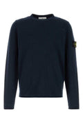 Men's Creneck Sweater Navy Fibra Poliammidica Cotton