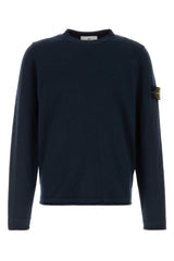 Men's Creneck Sweater Navy Fibra Poliammidica Cotton