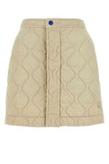 Women's Quilted Nylon Bermuda Beige Bermudas