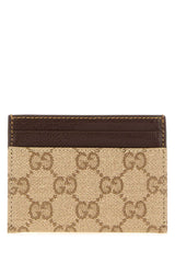 Men's Card Case Beige Cotton Linen Polyurethane Wallet