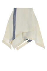 Women's Skirt Mini White Linen