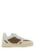 Men's Multicolor Leather And Gg Supreme Fabric Re-Web Sneakers Ivobeebgwgwg Calf Skin