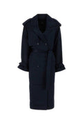 Women's Maxi Trench Coat Navy Viscose