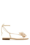 Women's Wrap Sandal Cream Leather