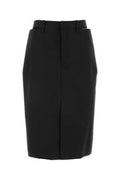 Women's Virgin Wool Skirt Black