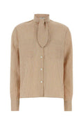 Women's Boxy Shirt Yellow Viscose Nylon