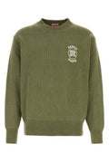 Men's Paris Emblem Sweater Green Cotton