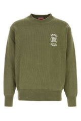 Men's Paris Emblem Sweater Green Cotton