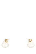 Women's Finn Earring White Ceramic Silver Earrings