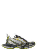 Men's Multicolor Mesh And Rubber 3xl Sneakers Whitegreygreenyel