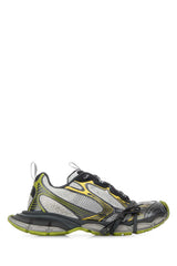 Men's Multicolor Mesh And Rubber 3xl Sneakers Whitegreygreenyel