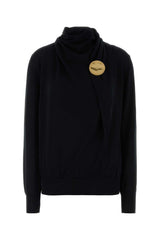 Women's Jumper Black Wool Vergine