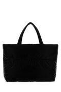 Men's Quilted Nylon Tote Black