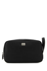 Men's Vitello Leather Travel Wallet Black Calfskin