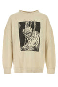 Men's Slack Sweatshirt Beige Cotton Linen Elastane Sweater