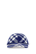 Women's Checked Wool-Blend Baseball Cap Navy Polyester