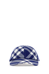 Women's Checked Wool-Blend Baseball Cap Navy Polyester