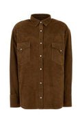Women's Pocket Shirt Brown Suede
