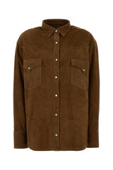 Women's Pocket Shirt Brown Suede