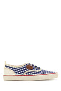 Men's Printed Canvas Nojoke Sneakers Ivorybrightindigoivorycuoiovacchiv