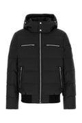 Men's Bomber Down Jacket Black Polyester