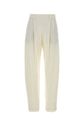 Women's Silk Crepe Trousers White