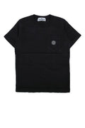 Boys' Logo-Embroidered Chest Pocket T-Shirt Black Cotton