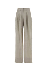 Women's Franckie Trousers Beige Vigin Wool Linen
