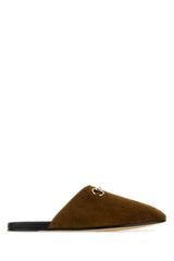 Men's Camel Suede Slippers Pepperbrown Flat Shoes