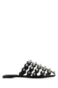 Women's Rexa Cage Slide Black Exteiror Leather Metal