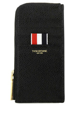 Women's Grained Leather Wallet Black