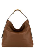 Women's Horsebit Shoulder Bag Brown Leather