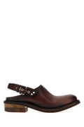 Women's Sabot Clog Brown Calf Interior Leather Sandal