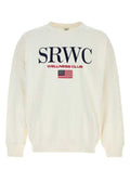 Men's Embroidered Sweatshirt White Cotton Sweater