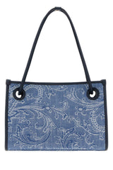 Women's Tessuto Shoulder Bag Blue Fabric