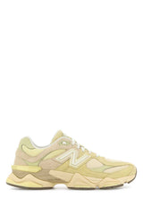 Unisex Two-Tone Mesh And Suede 9060 Sneakers Beigeyellow