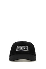Men's Baseball Embroidered Logo Cap Black Cotton