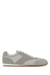 Men's Grey Suede And Fabric Sneakers Nube