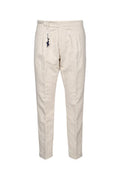 Men's Cotton Tailored Trousers Beige