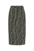 Women's Bouclé Tweed Skirt Multicolor Generic