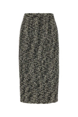 Women's Bouclé Tweed Skirt Multicolor Generic