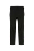 Men's Acetate-Blend Trousers Black Cotton