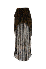 Women's Chiffon Skirt Brown Viscose