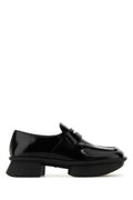 Women's Leather Platform Loafer Black Calfskin
