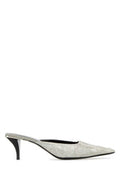 Women's Upper Mule Heel Silver Fabric