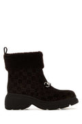 Women's Gg Suede Calf-Fold Boot Brown