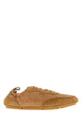 Men's Ultra Flat Sneaker Beige Leather Suede