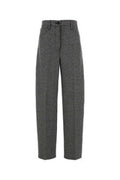 Women's Embroidered Glencheck Trousers Gray